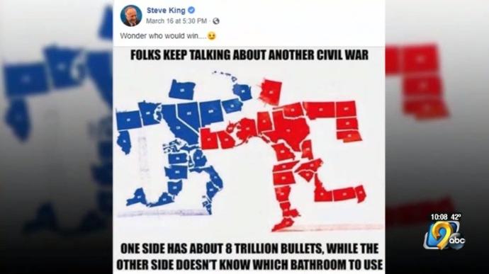 Controversial Meme Post about Next Civil War by Rep. Steve King — and a few more