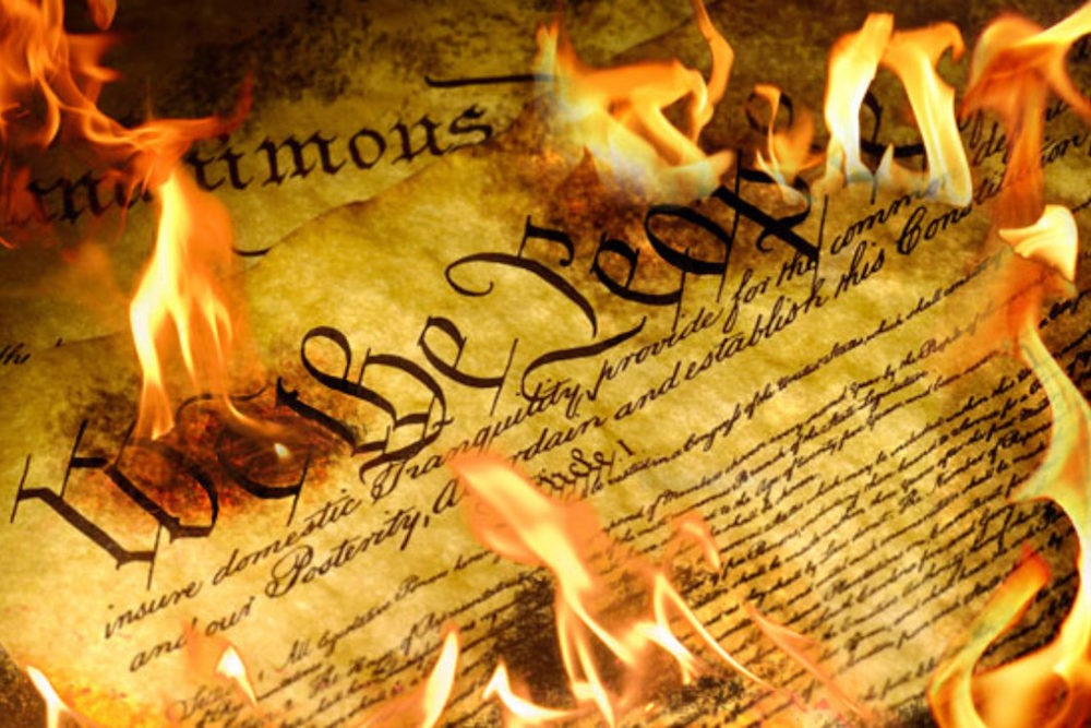 burning of constitution