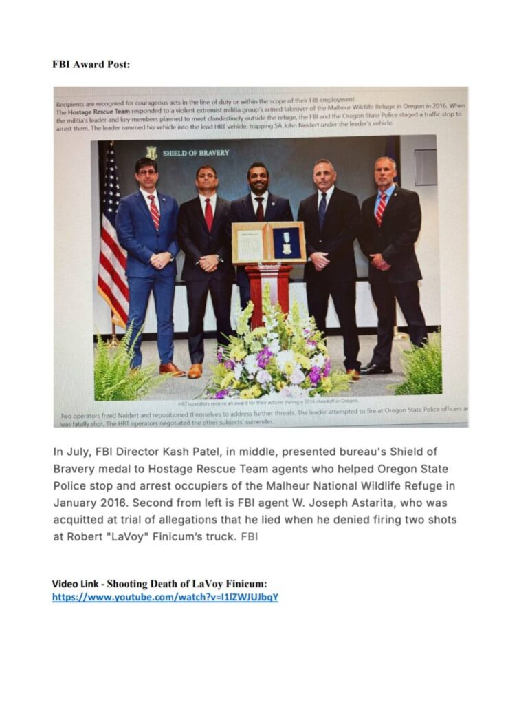 Setting the Record Straight: The ambush and murder of LaVoy Finicum