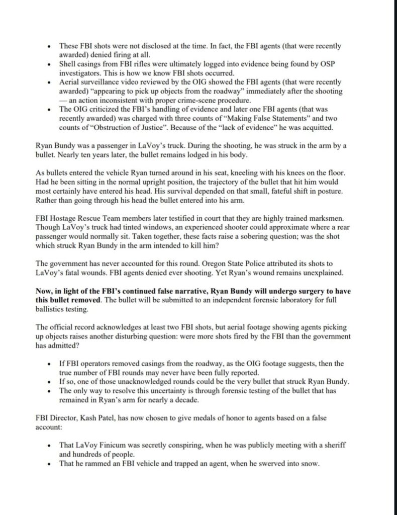 Setting the Record Straight: The ambush and murder of LaVoy Finicum